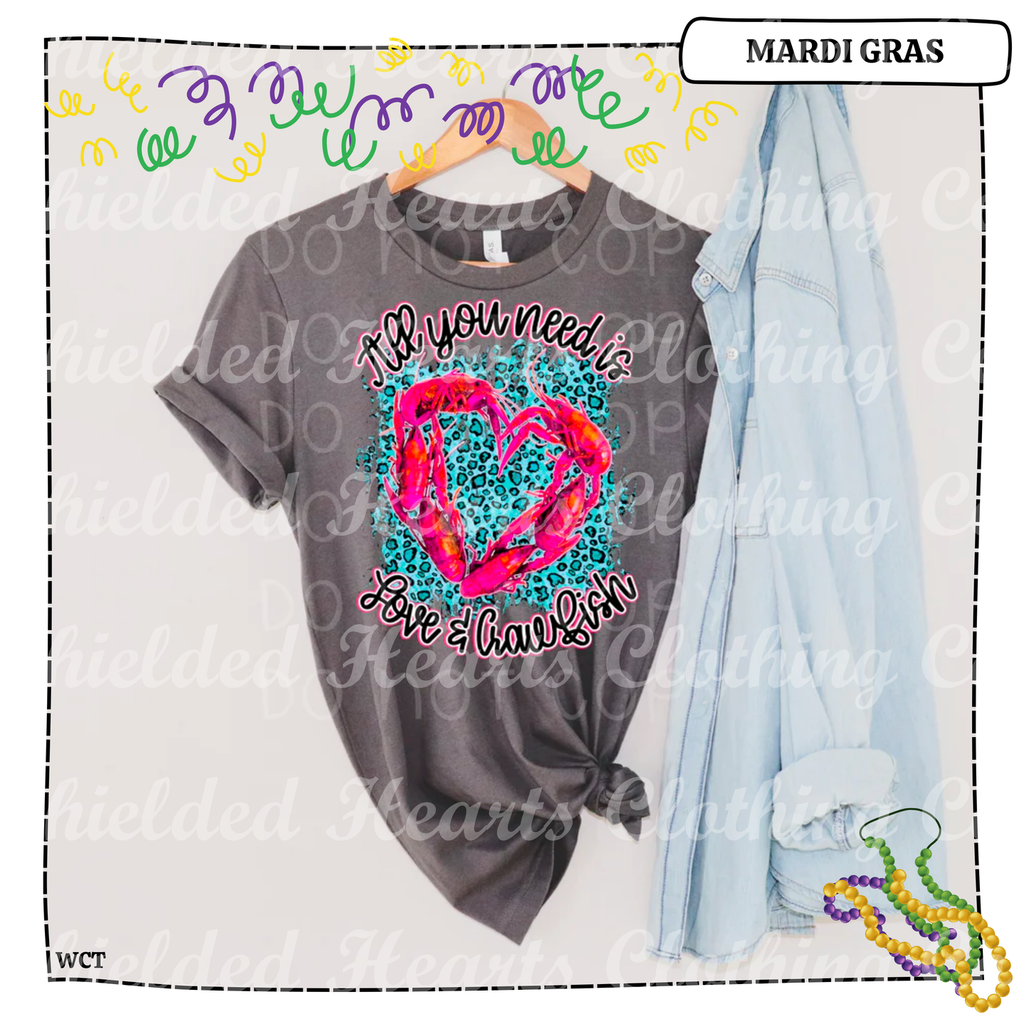 All You Need is Love and Crawfish Shirt