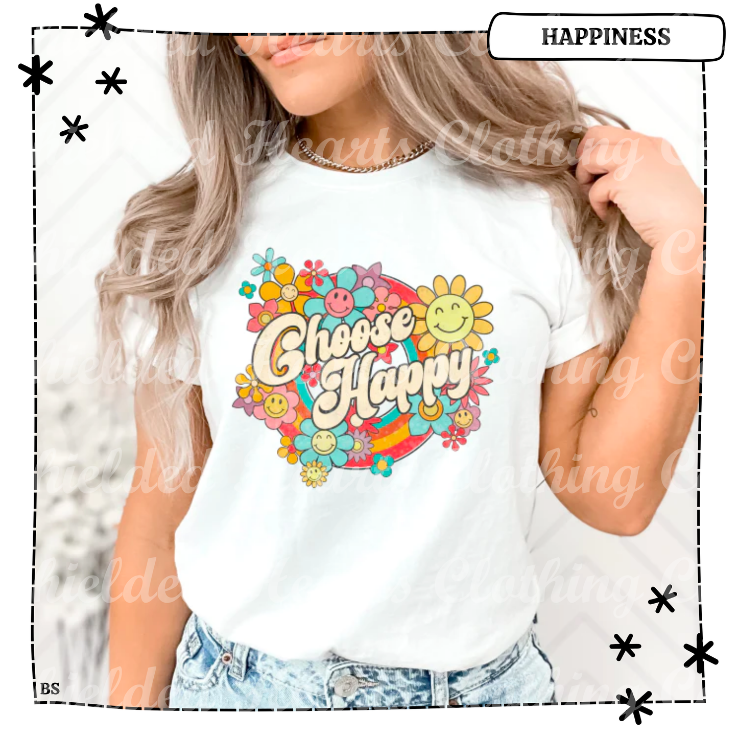 Boho Hippie Choose Happy Shirt