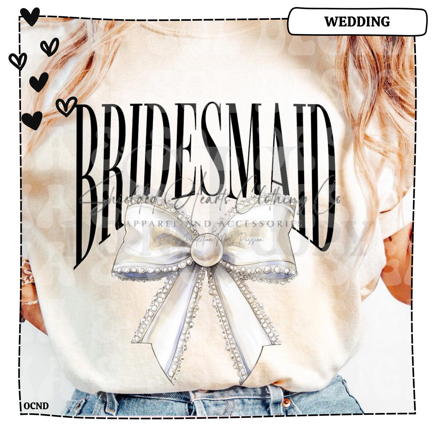 Bridesmaid Coquette Bow Shirt