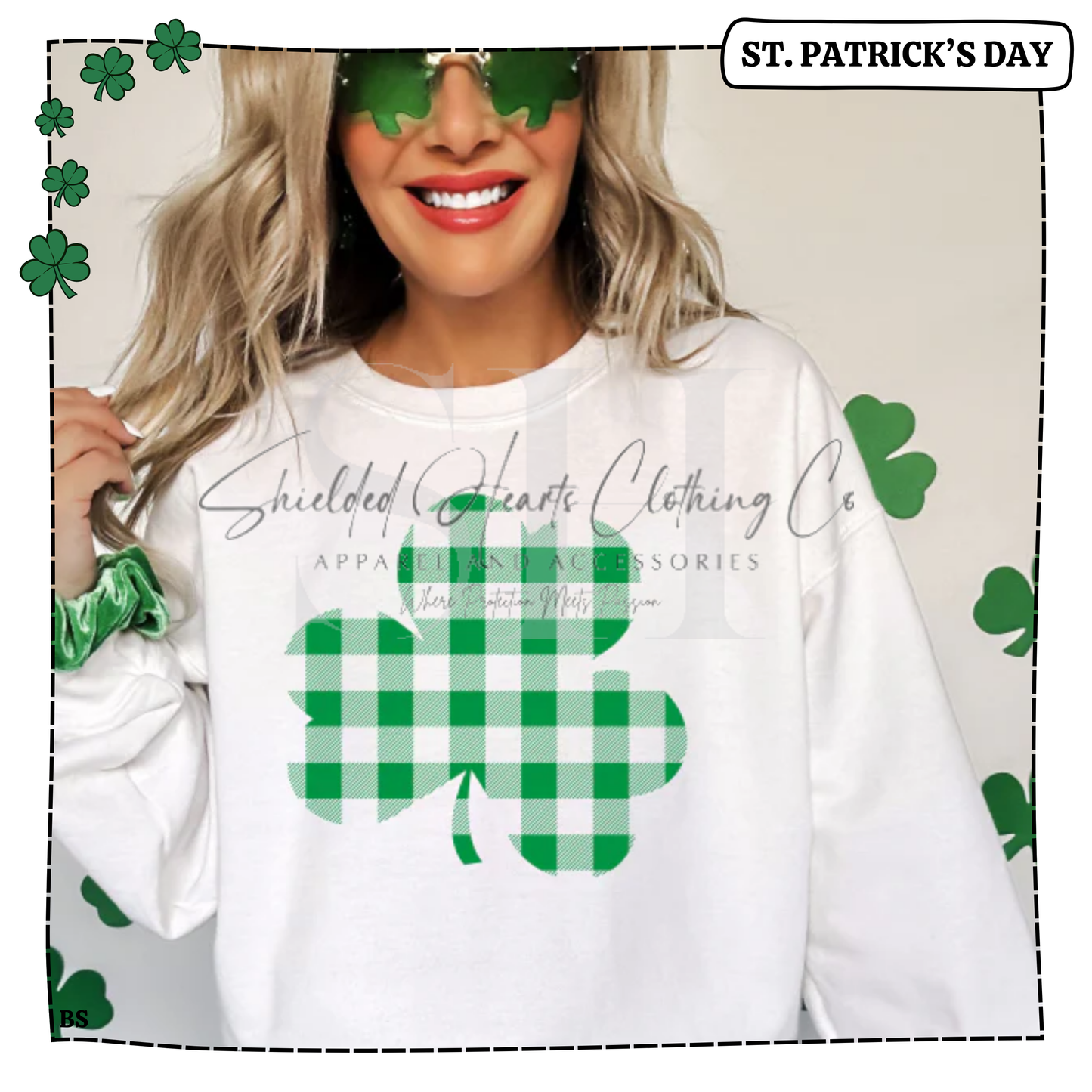Buffalo Plaid Clover Shirt