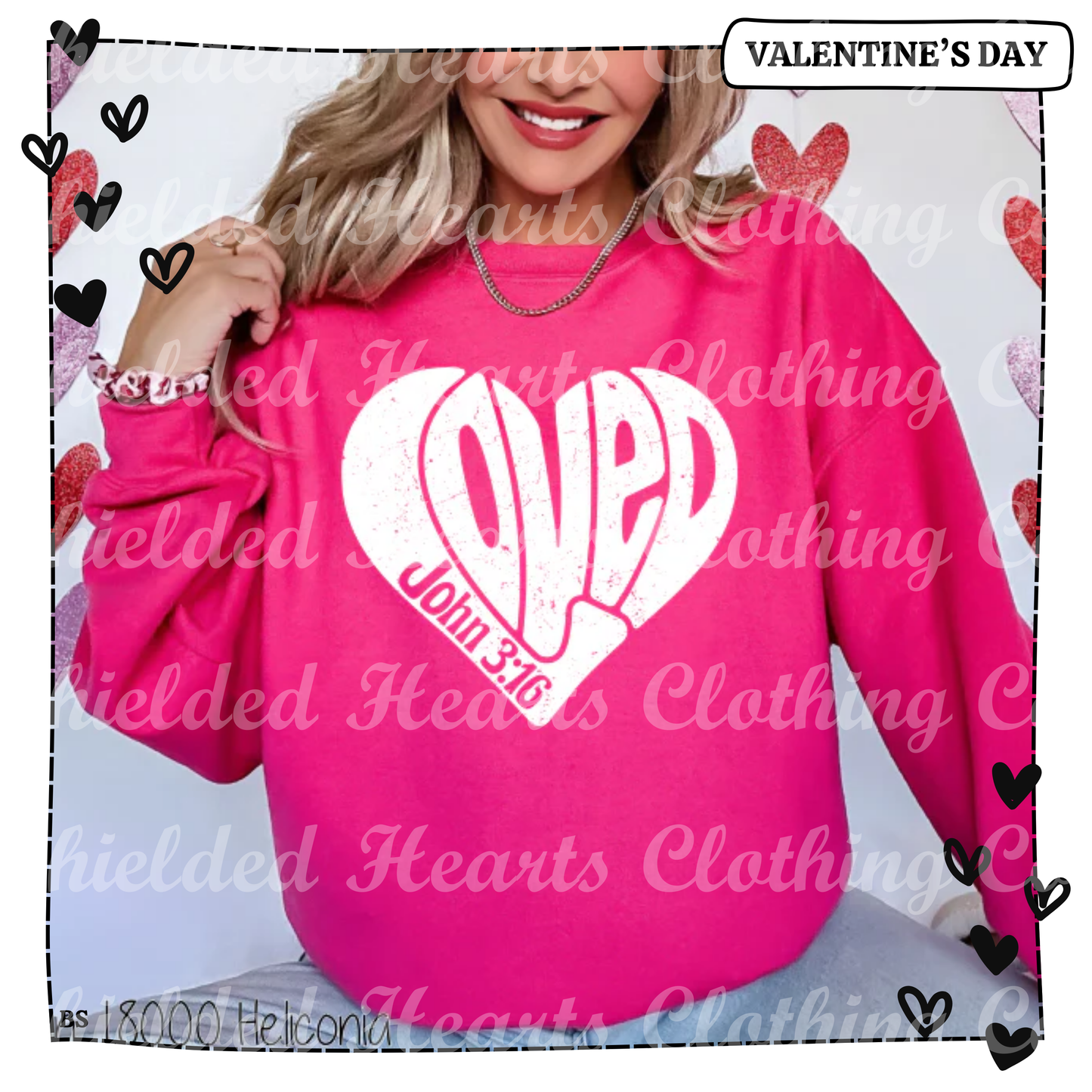 Distressed Love Heart John 3:16 Shirt