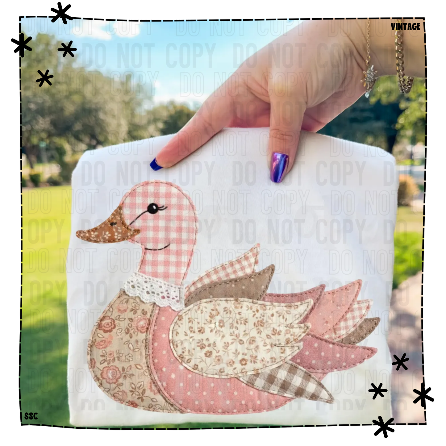 Duck Quilted Patchwork Vintage