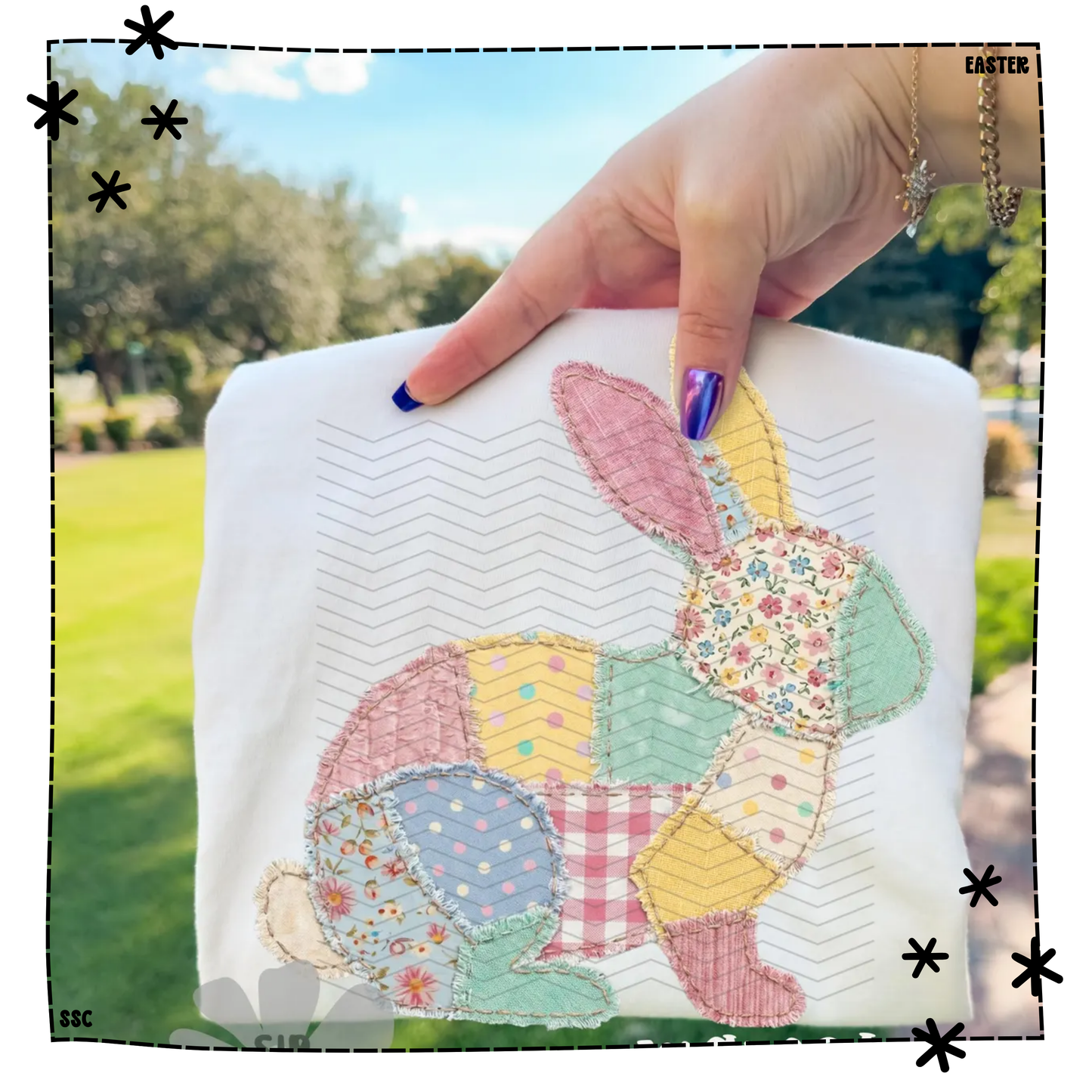 Easter Bunny Floral Patchwork