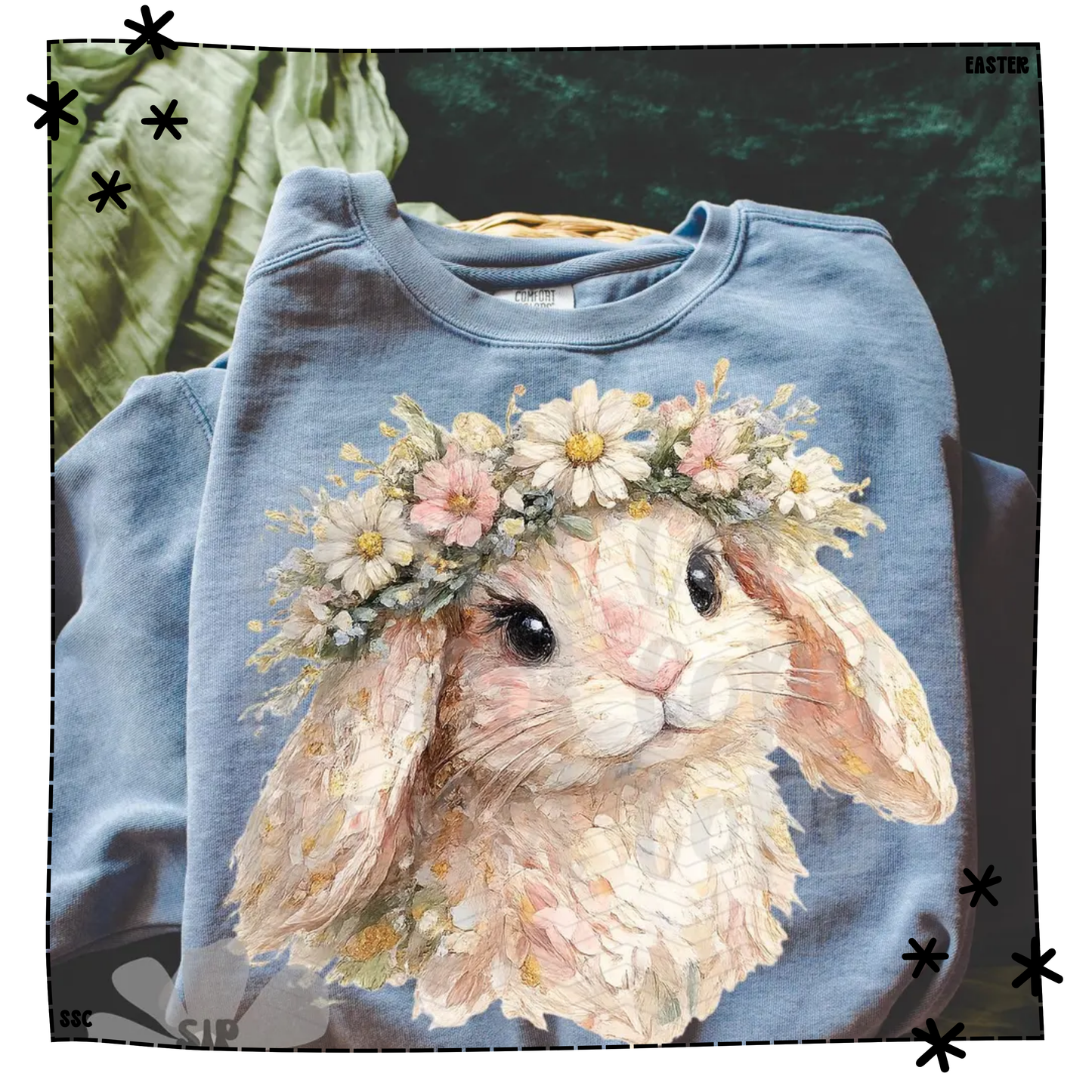 Easter Bunny Portrait Hand Painted