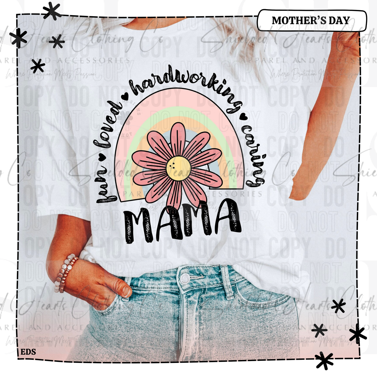 Fun Loved Hardworking Caring Mama Shirt