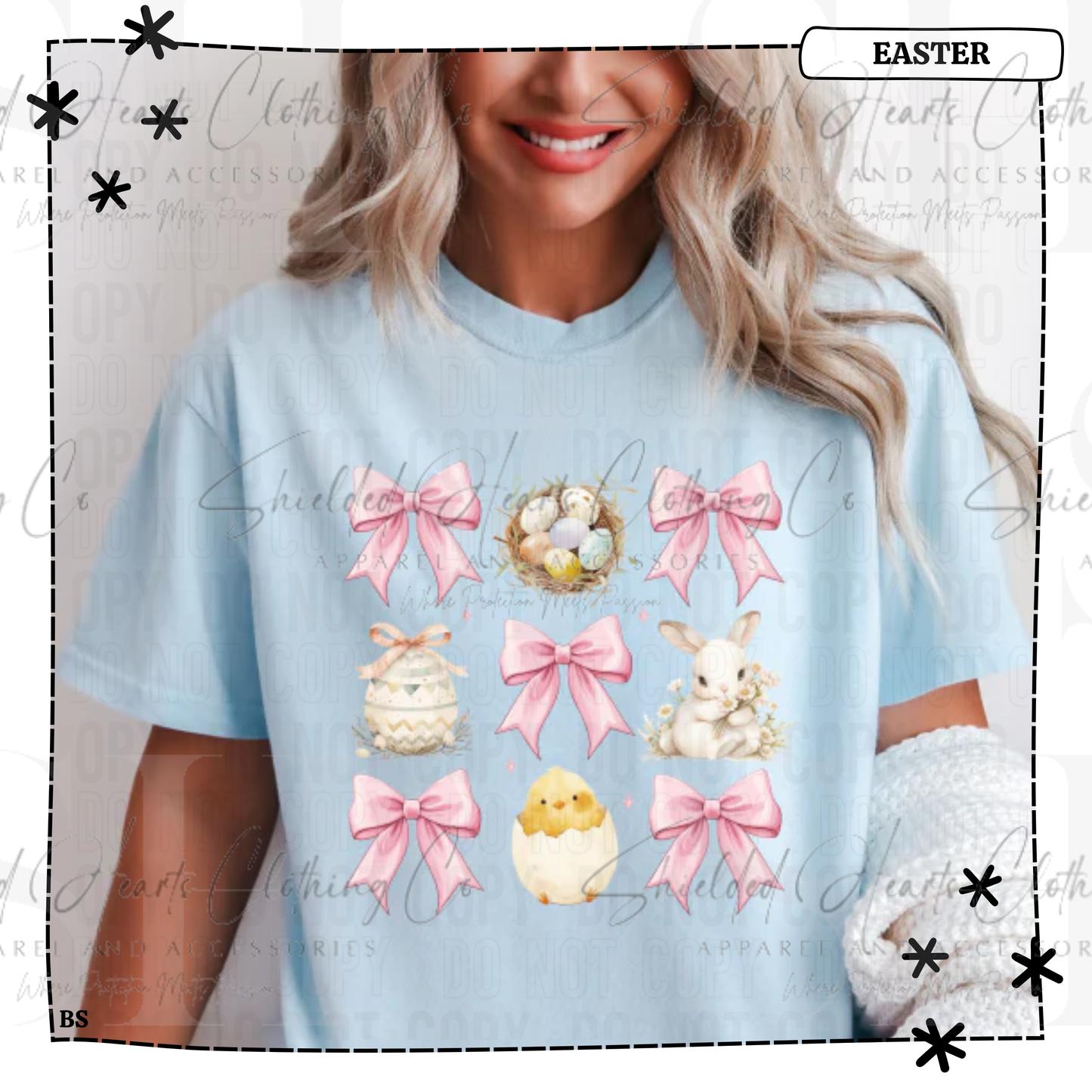 Happy Easter Coquette Collage Shirt