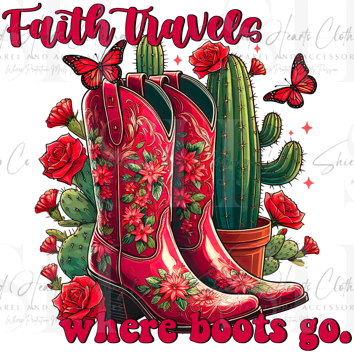 Faith Travels Where Boots Go Shirt