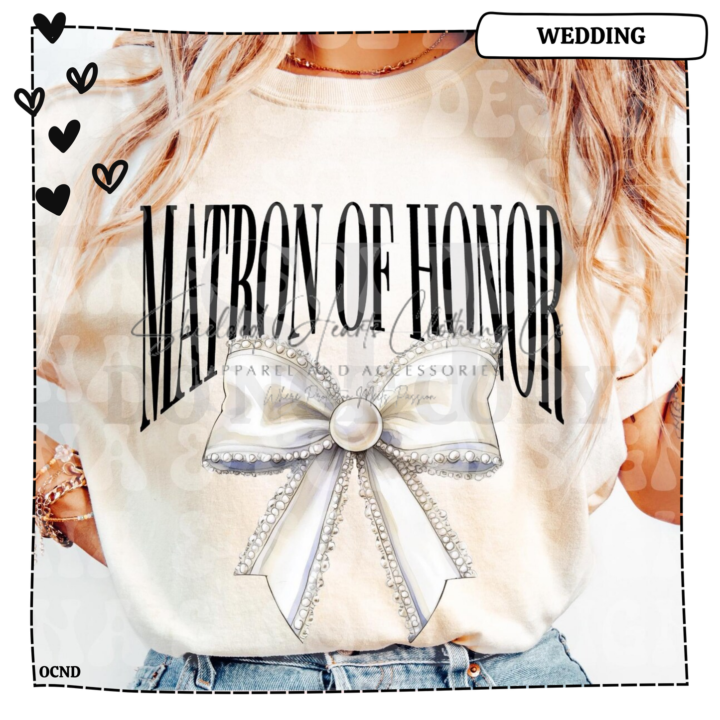 Matron of Honor Coquette Bow Shirt