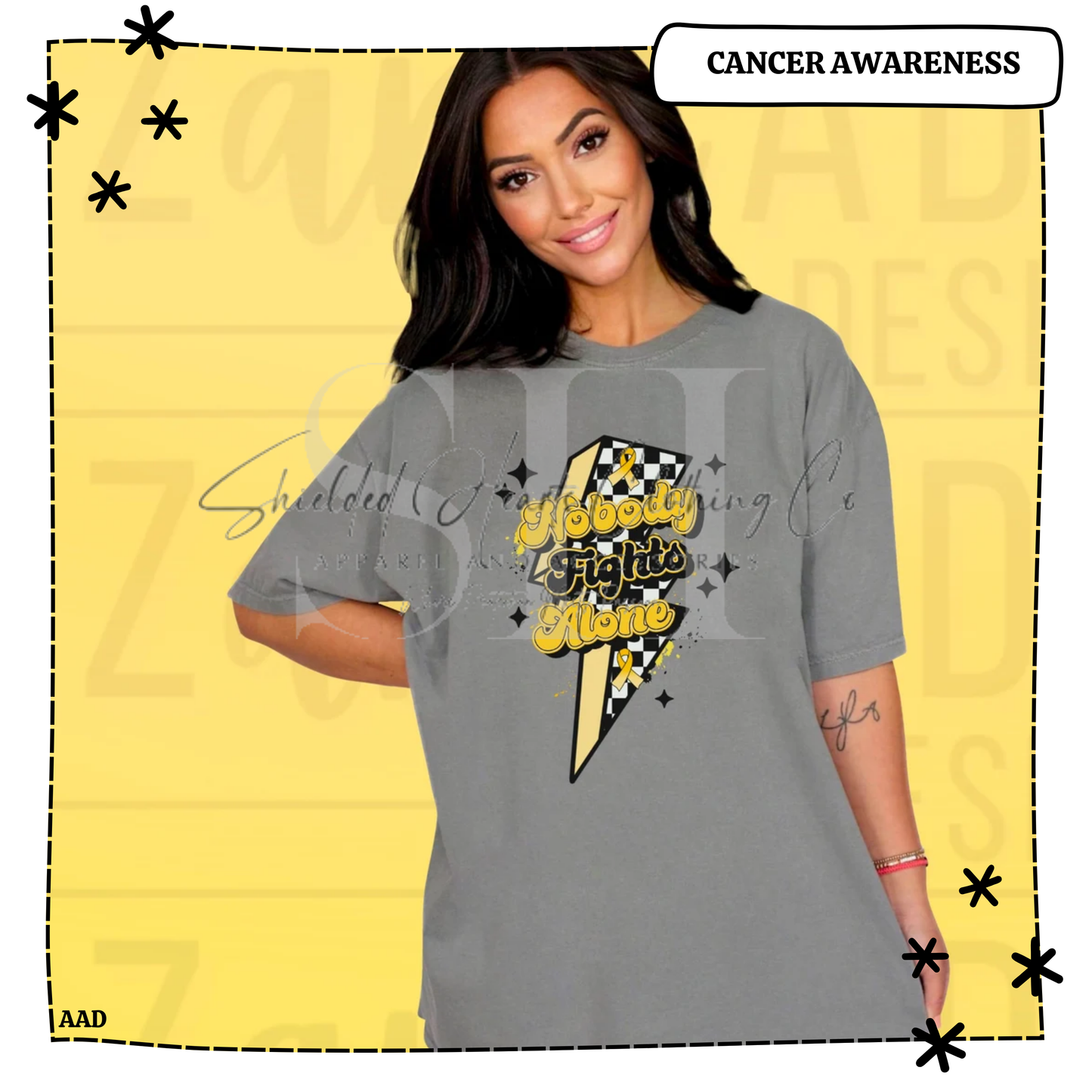 Nobody Fights Alone Childhood Cancer Awareness Shirt