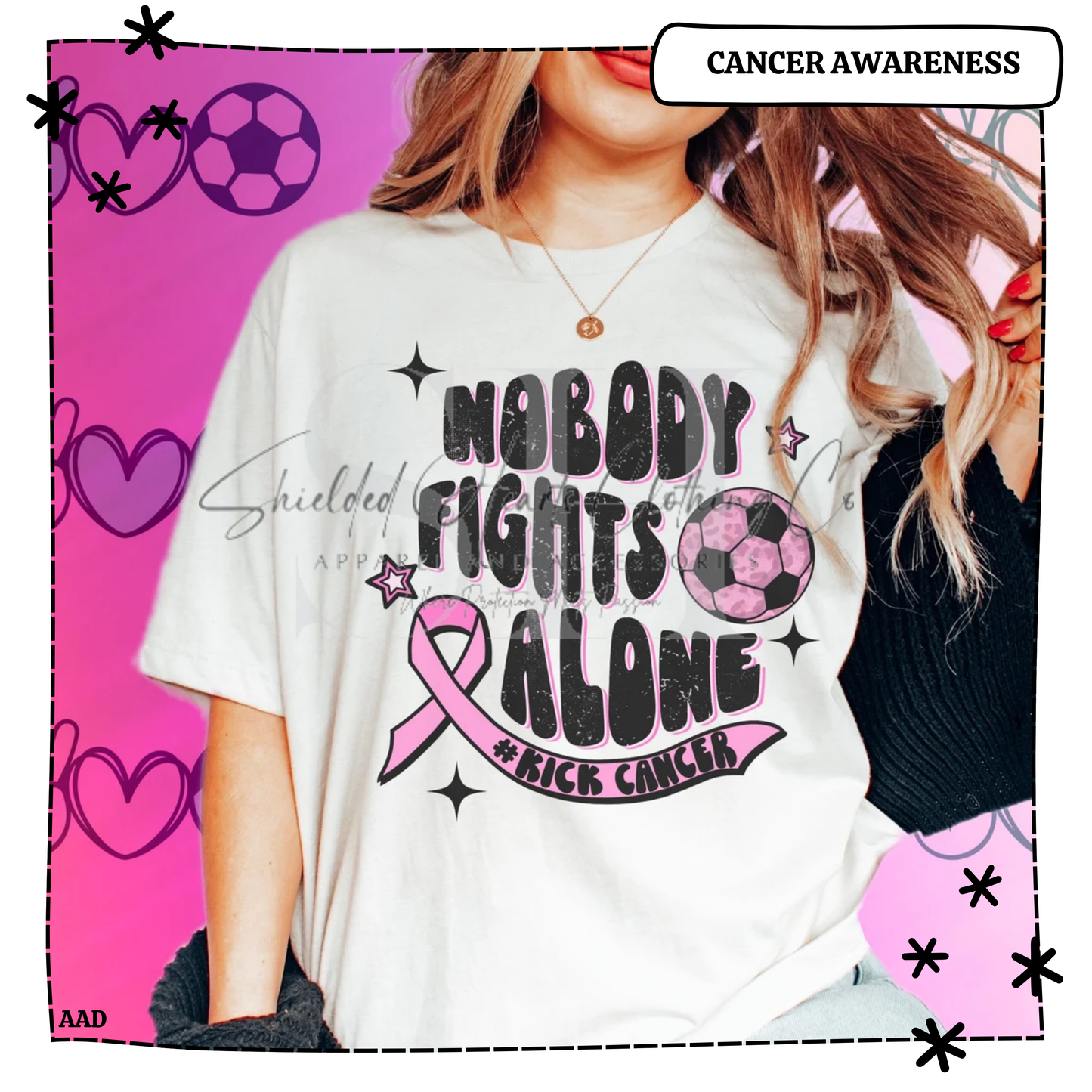 Nobody Fights Alone Kick Cancer Shirt