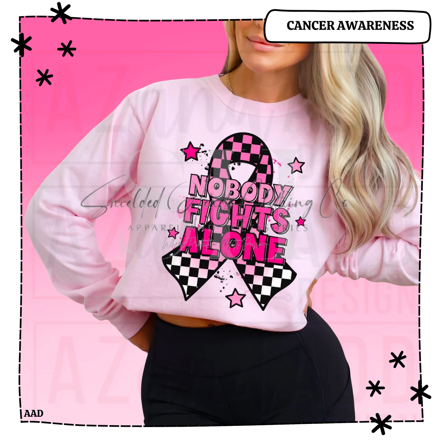 Nobody Fights Alone Retro Cancer Shirt