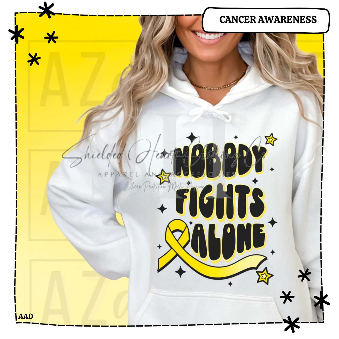 Nobody Fights Ribbon Childhood Cancer Awareness Shirt