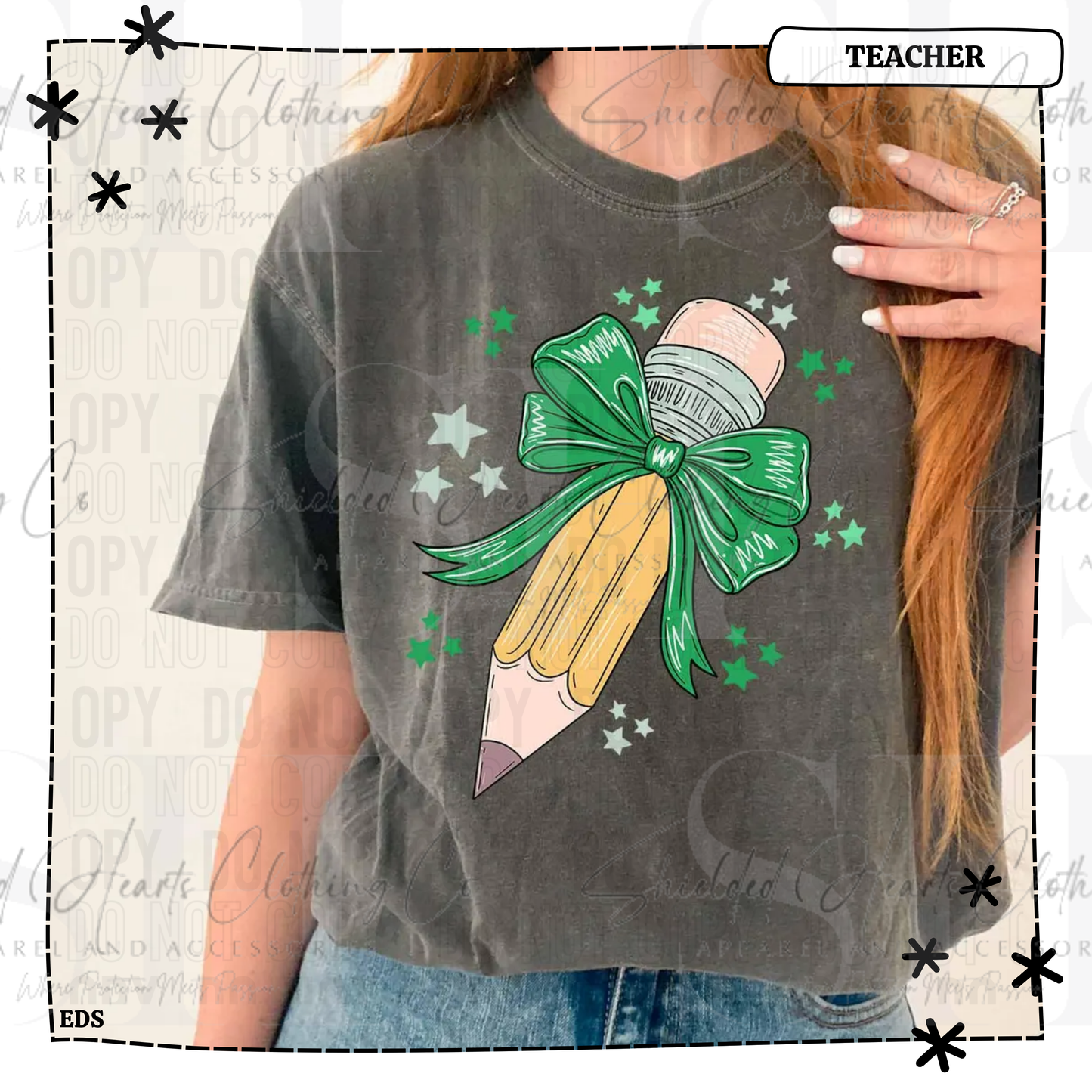 Pencil Green Bow Shirt