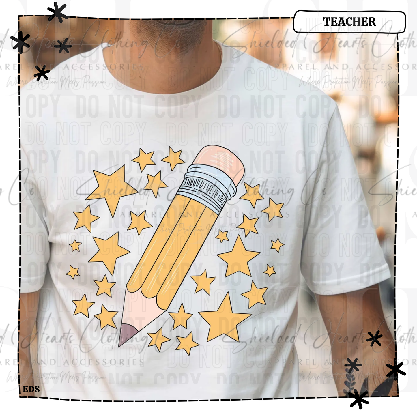 Pencil Yellow Stars Shirt