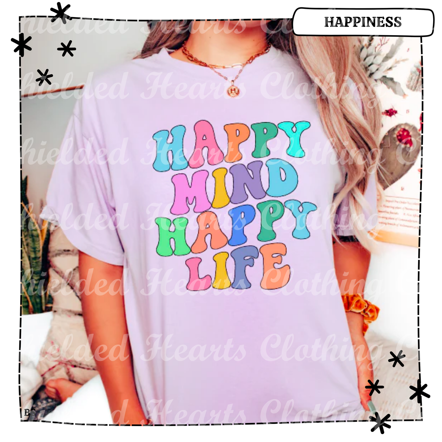 Retro Bright Happy Mind Happy Life Shirt