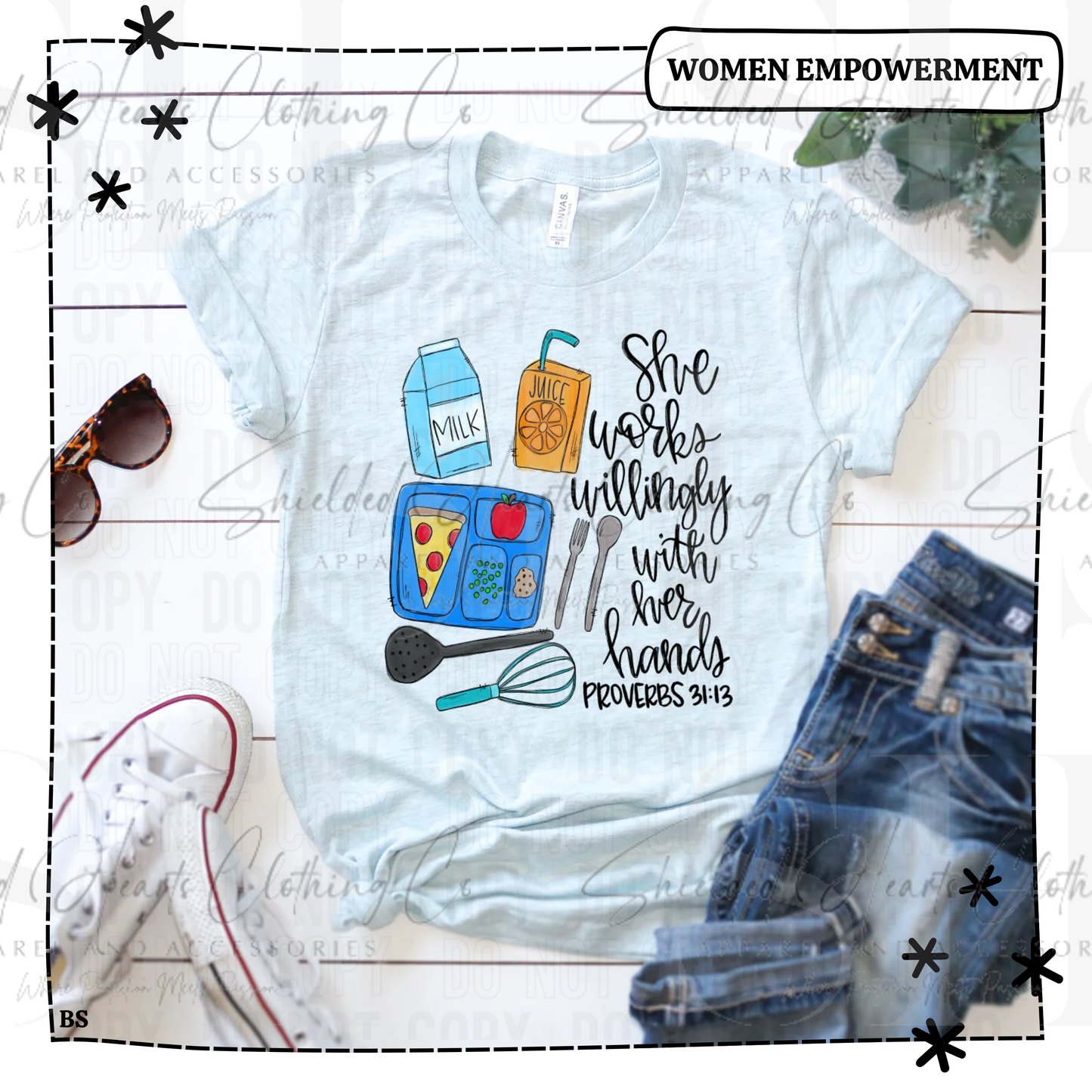 She Works Willingly With Her Hands Cafeteria Shirt