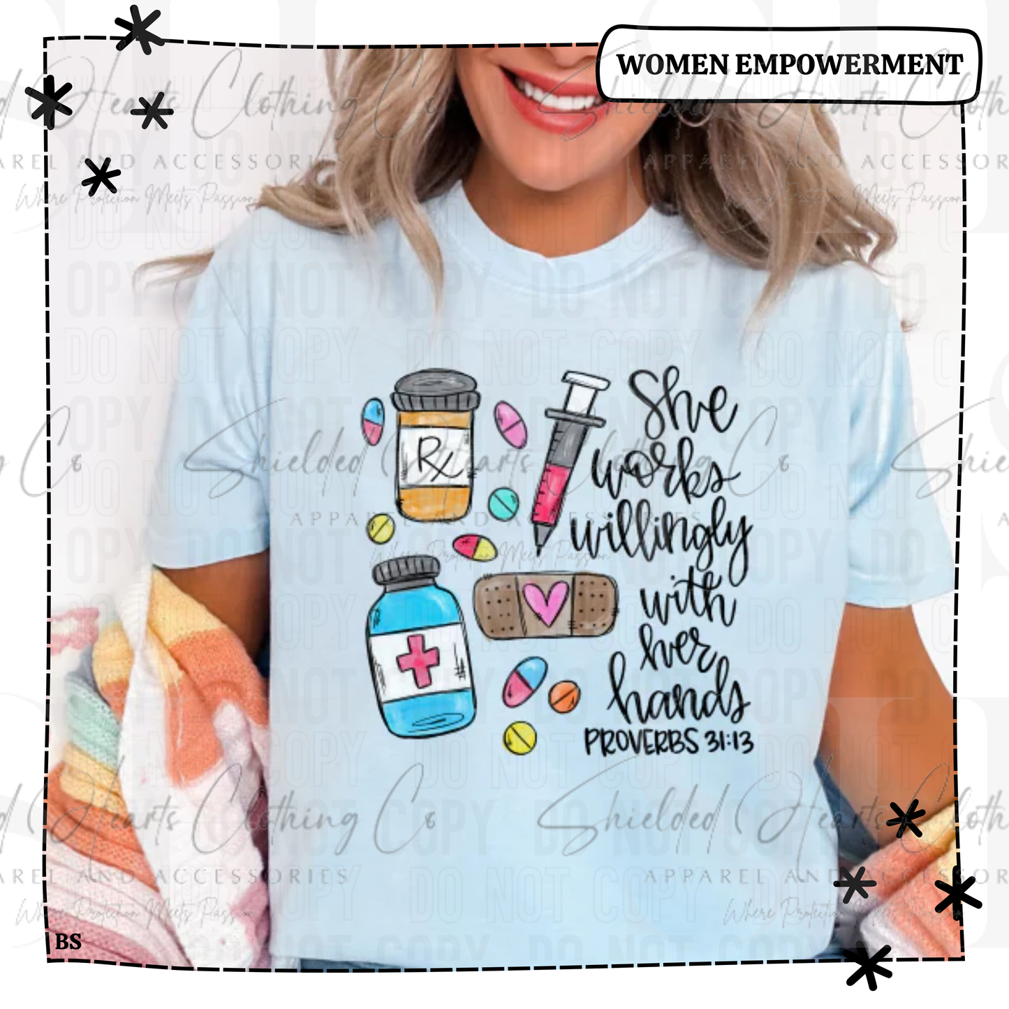 She Works Willingly With Her Hands Pharmacy Shirt