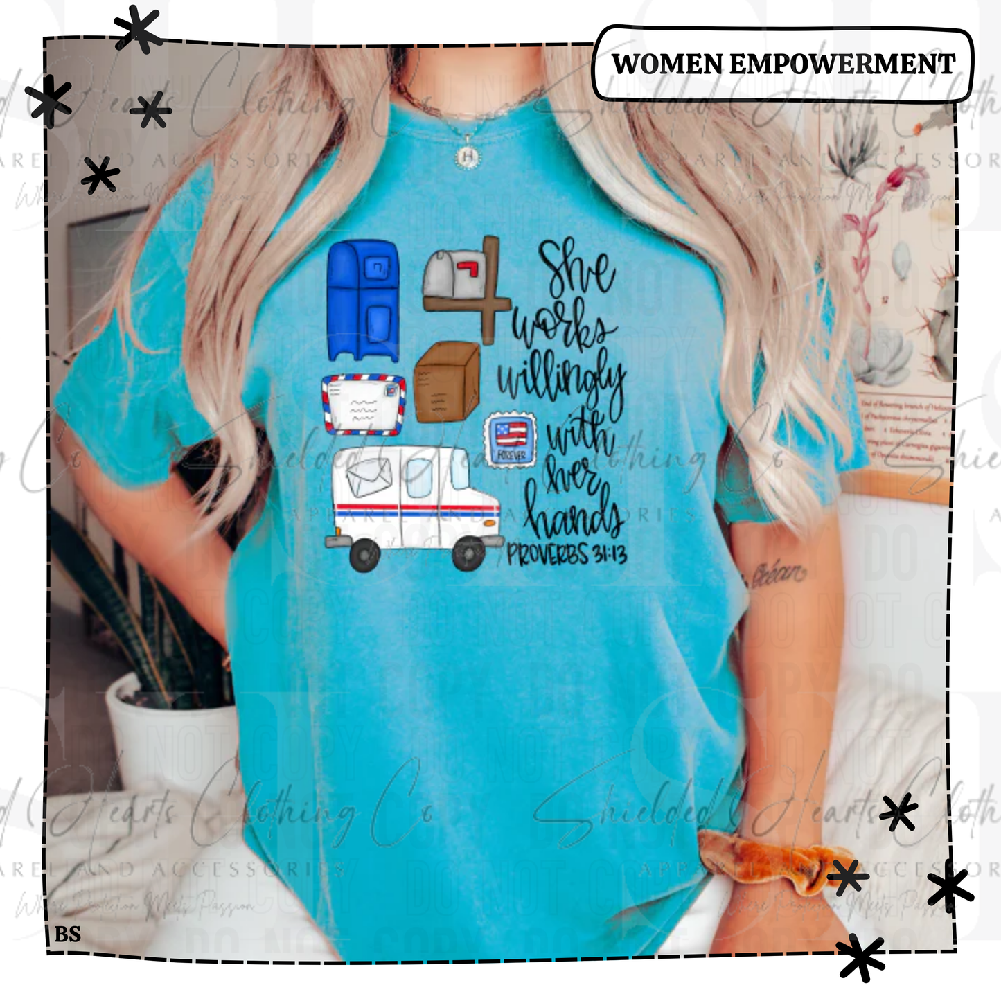 She Works Willingly With Her Hands Postal Shirt