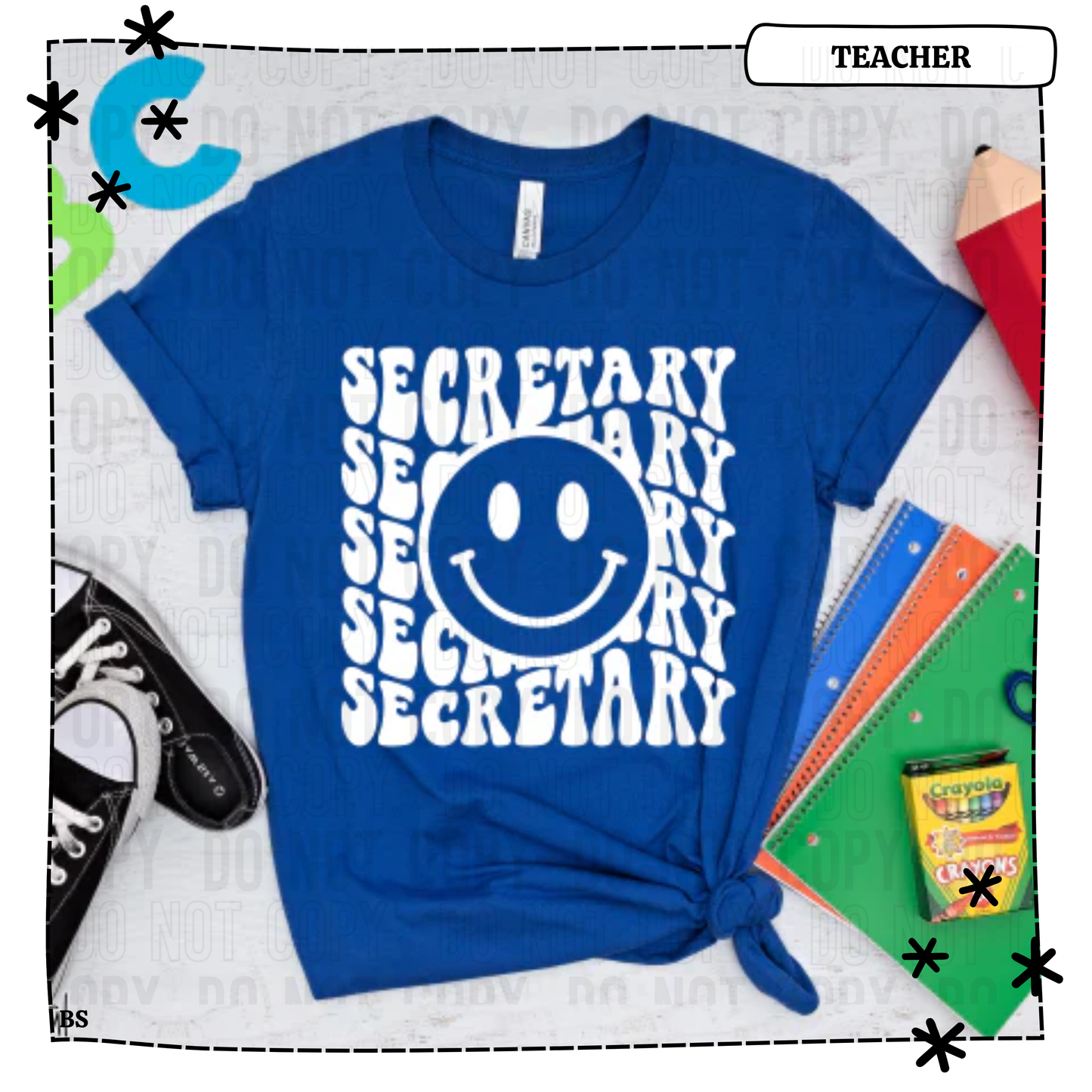 Stacked Retro Wavy Secretary