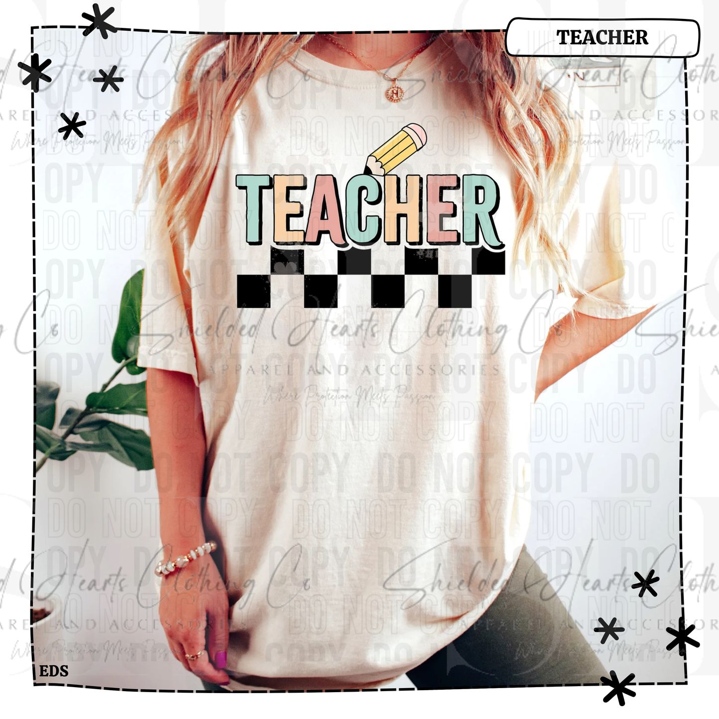 Teacher Retro Pencil Shirt