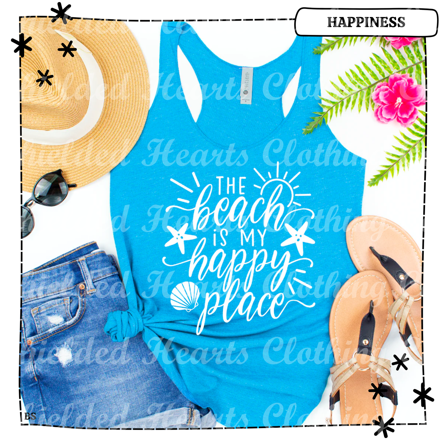 The Beach is My Happy Place with Shells Shirt