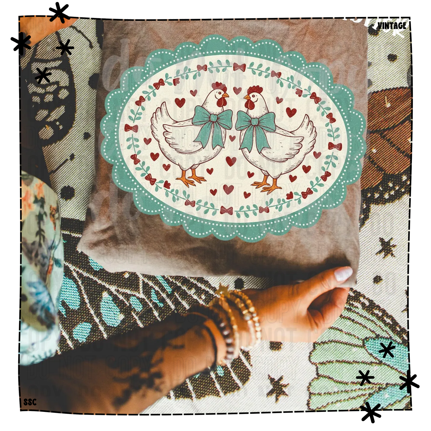 Thrifted Vintage Hens