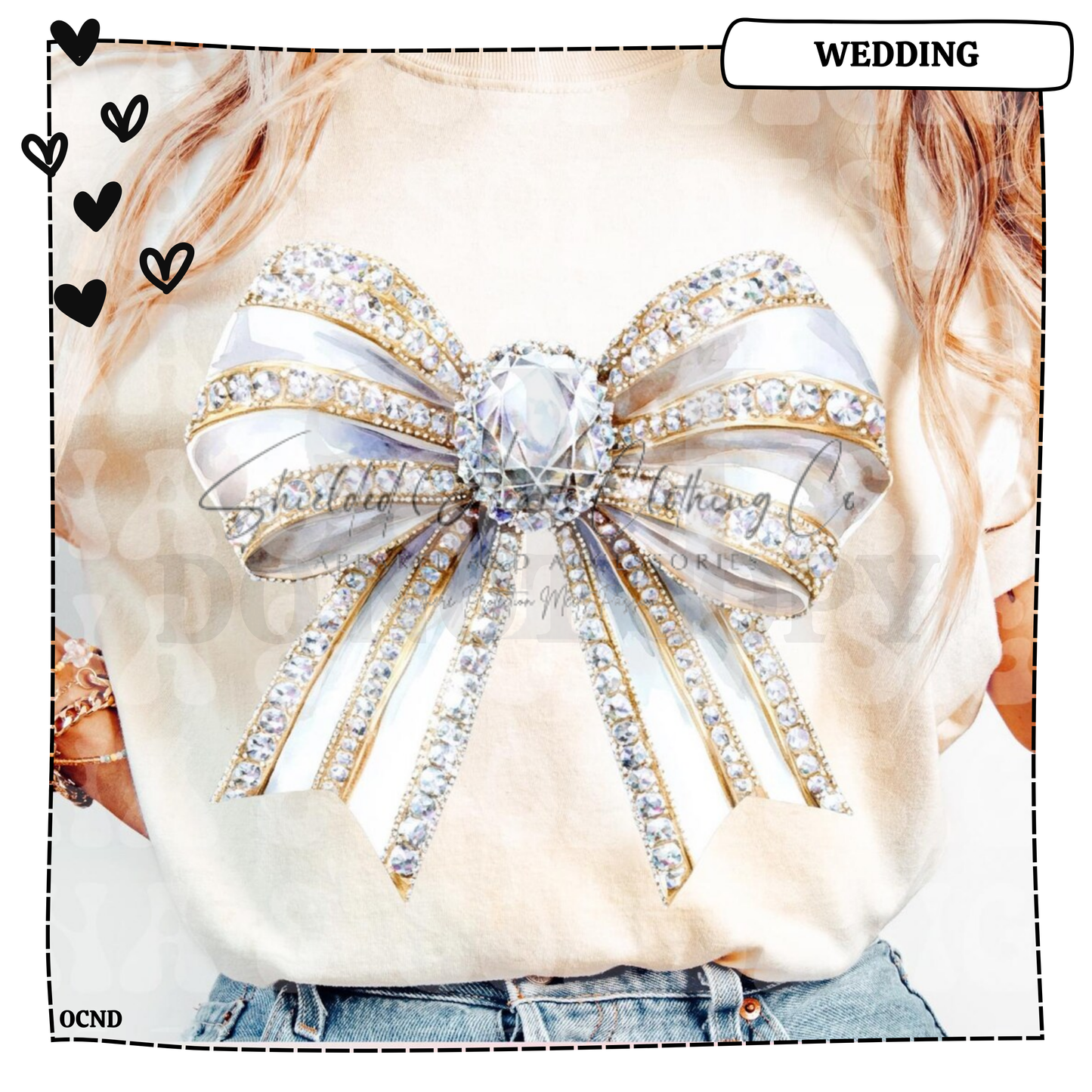 Wedding Diamond Bow Shirt