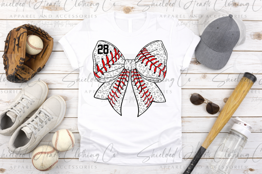 Baseball Couquette Bow