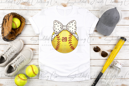 Softball Ball with Bow