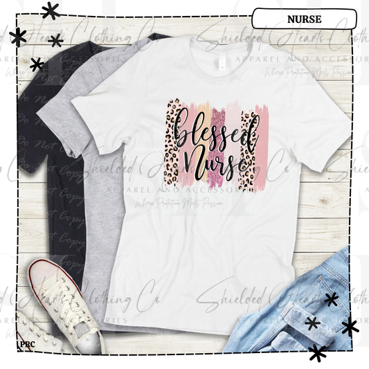 Blessed Nurse Brushstroke Shirt