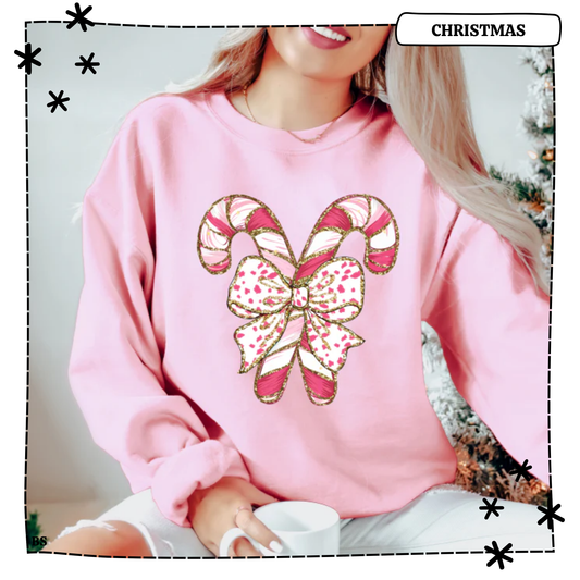 Candy Cane Faux Glitter Coquette