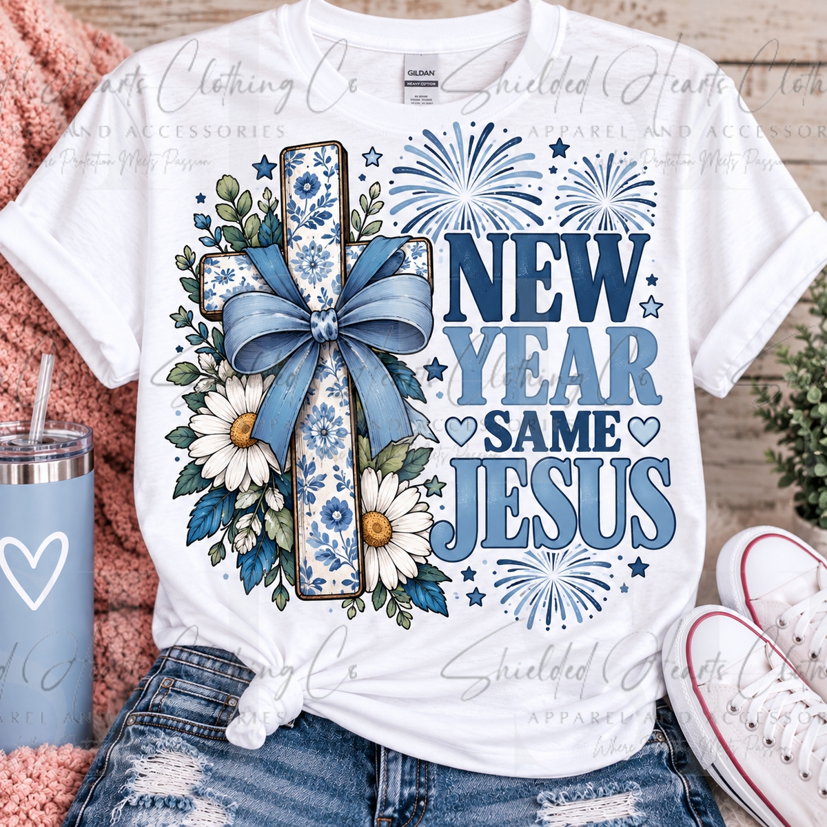 New Year Same Jesus Blue