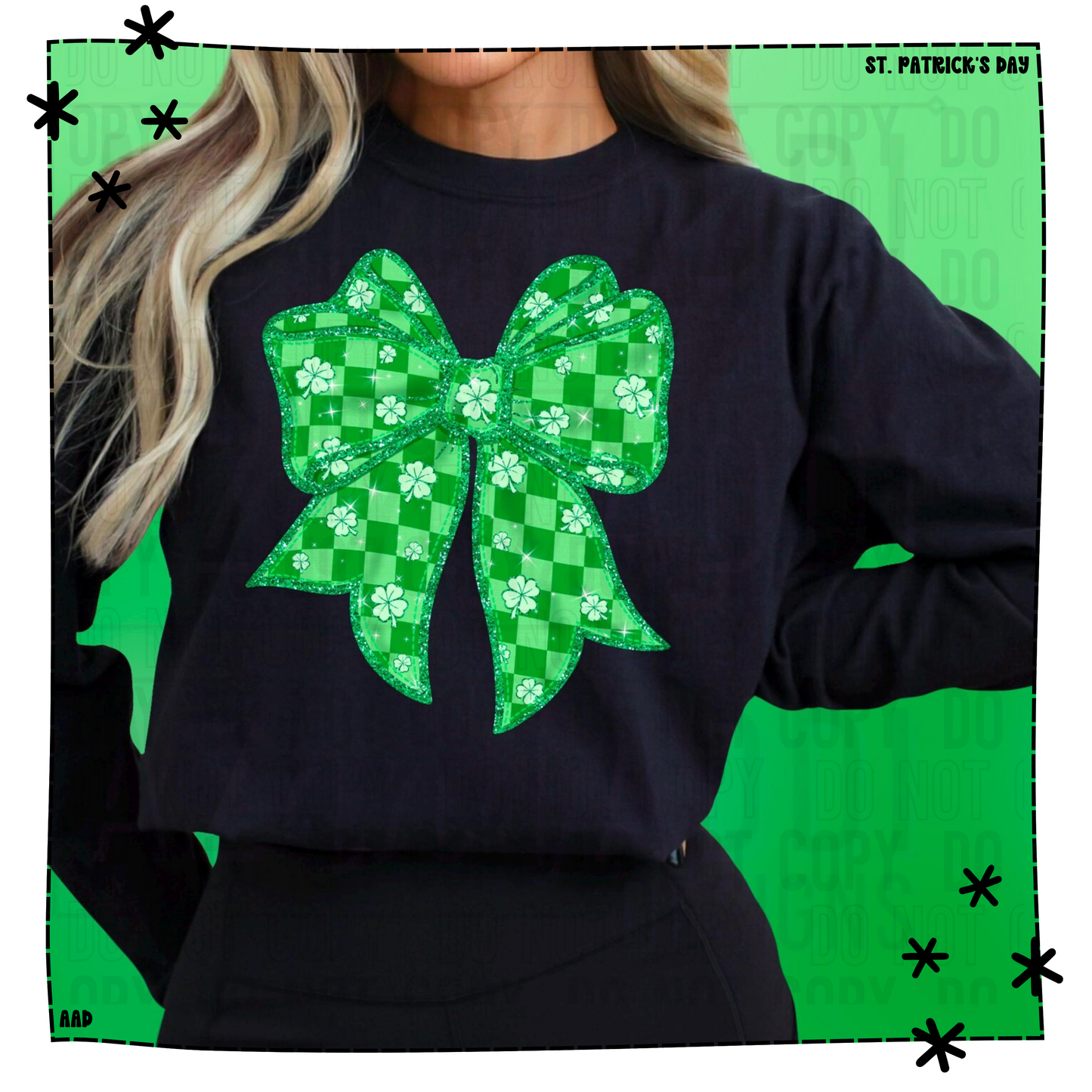 Clover Bow Glitter