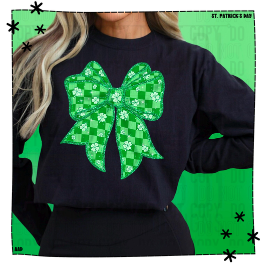 Clover Bow Glitter