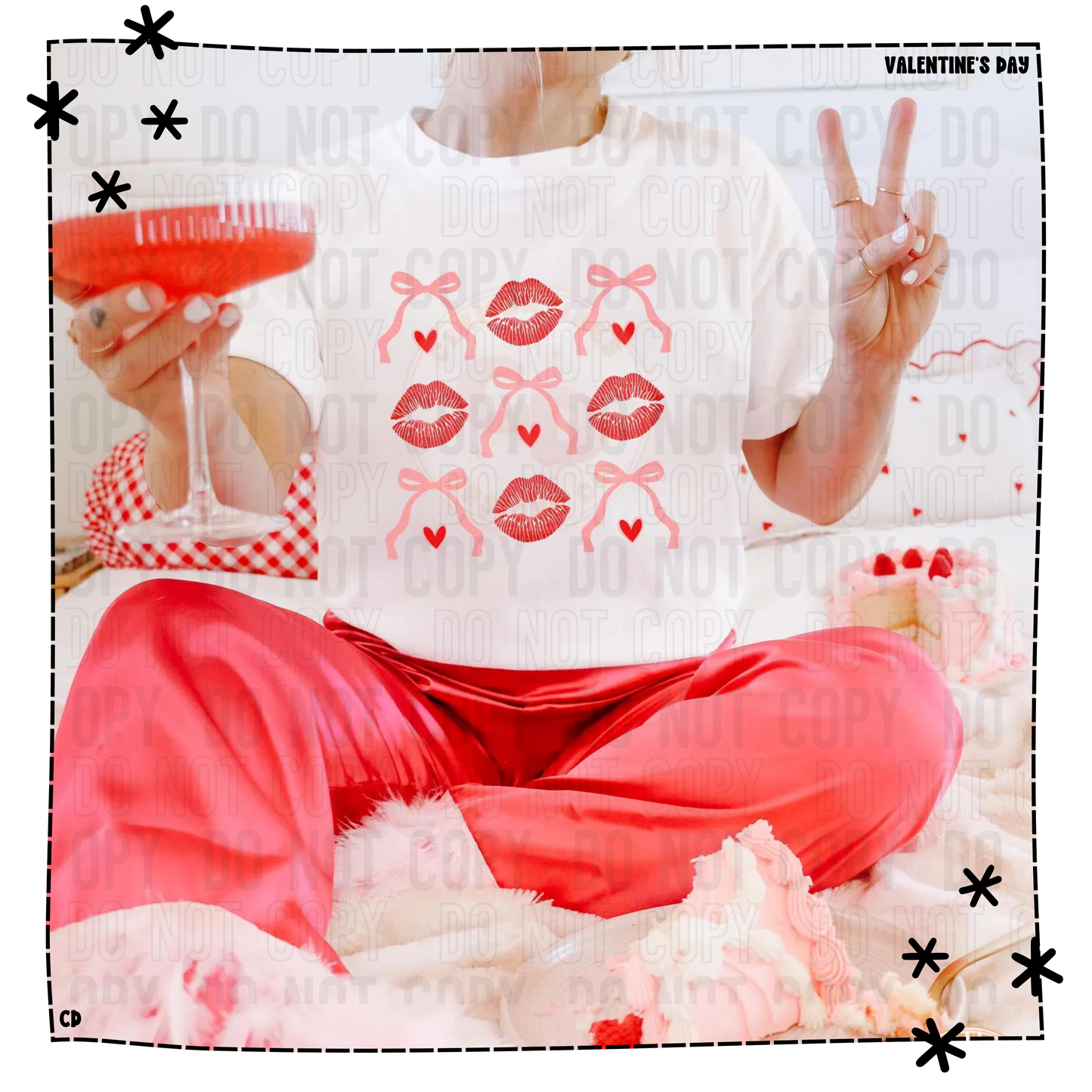 Coquette Kissy Lips Valentine
