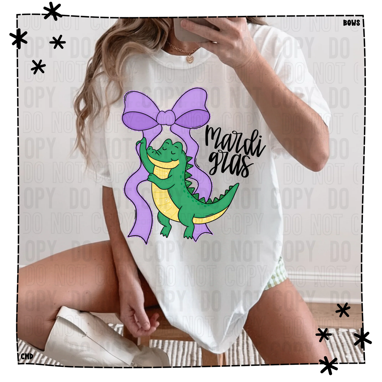 Coquette Mardi Gras Alligator