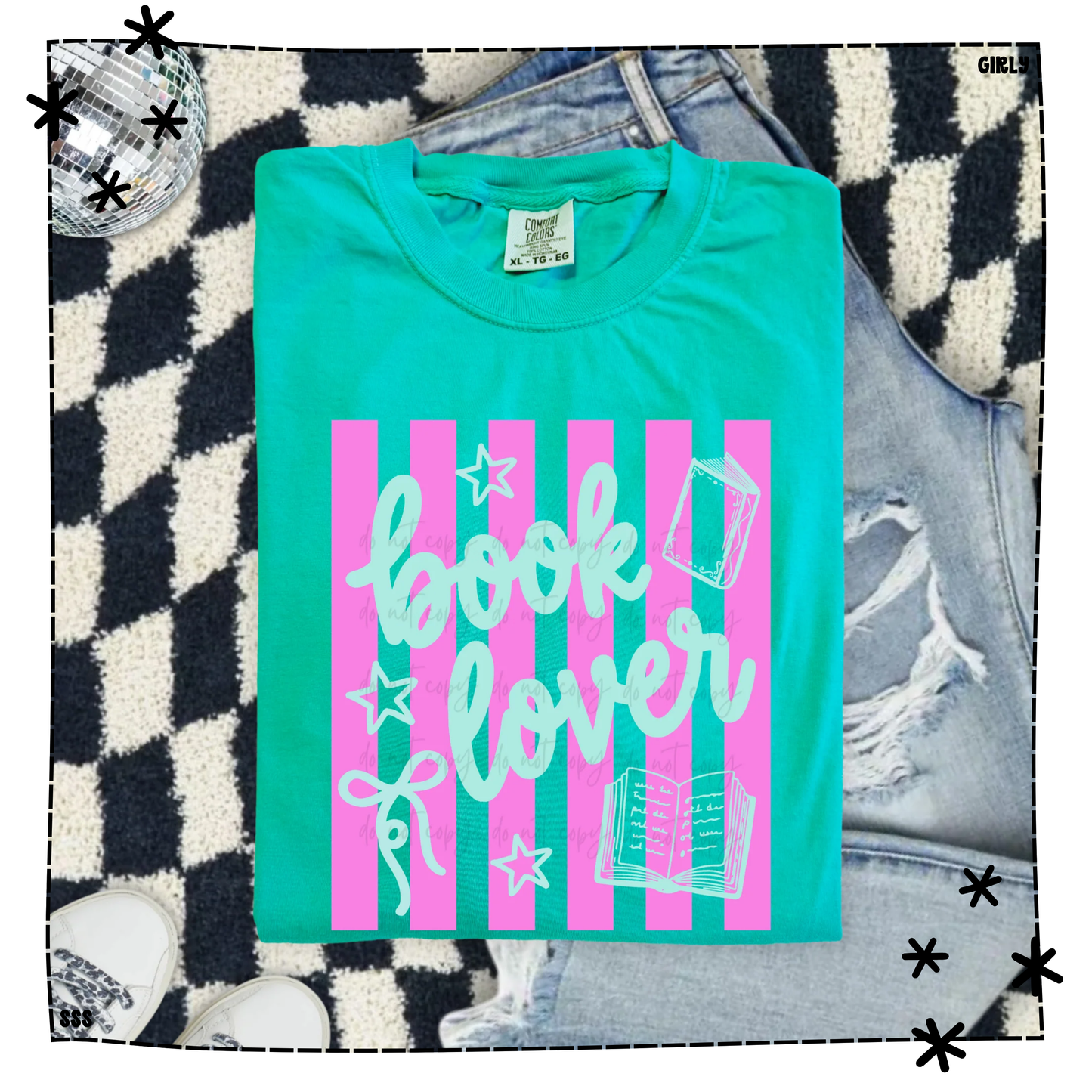 Coquette Stripes Book Lover