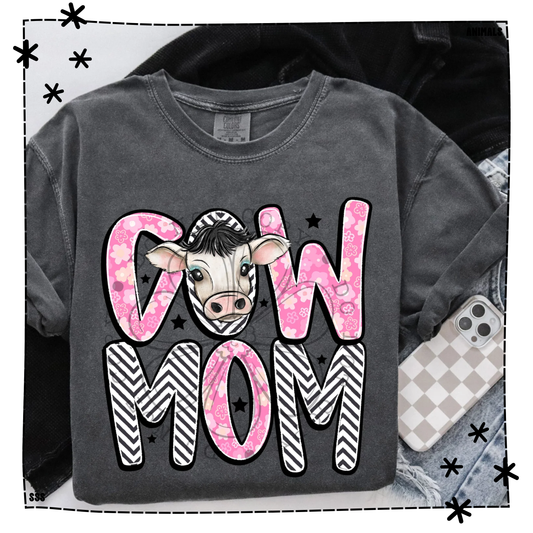 Cow Mom Zig Zag