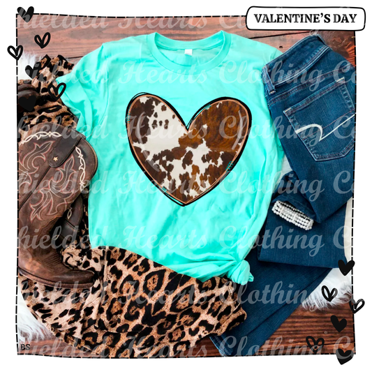Cowhide Heart Shirt