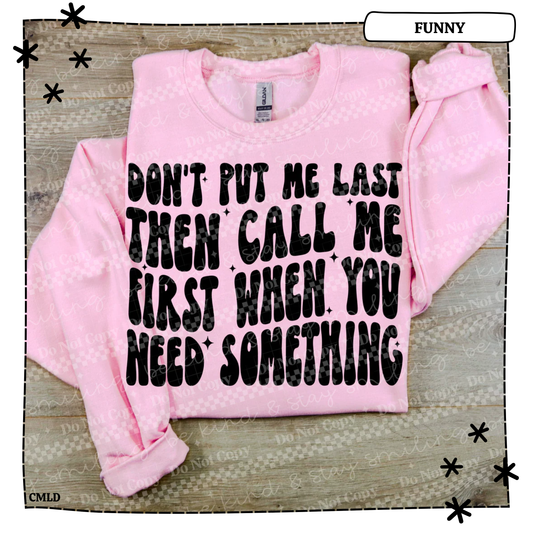 Dont Put Me Last