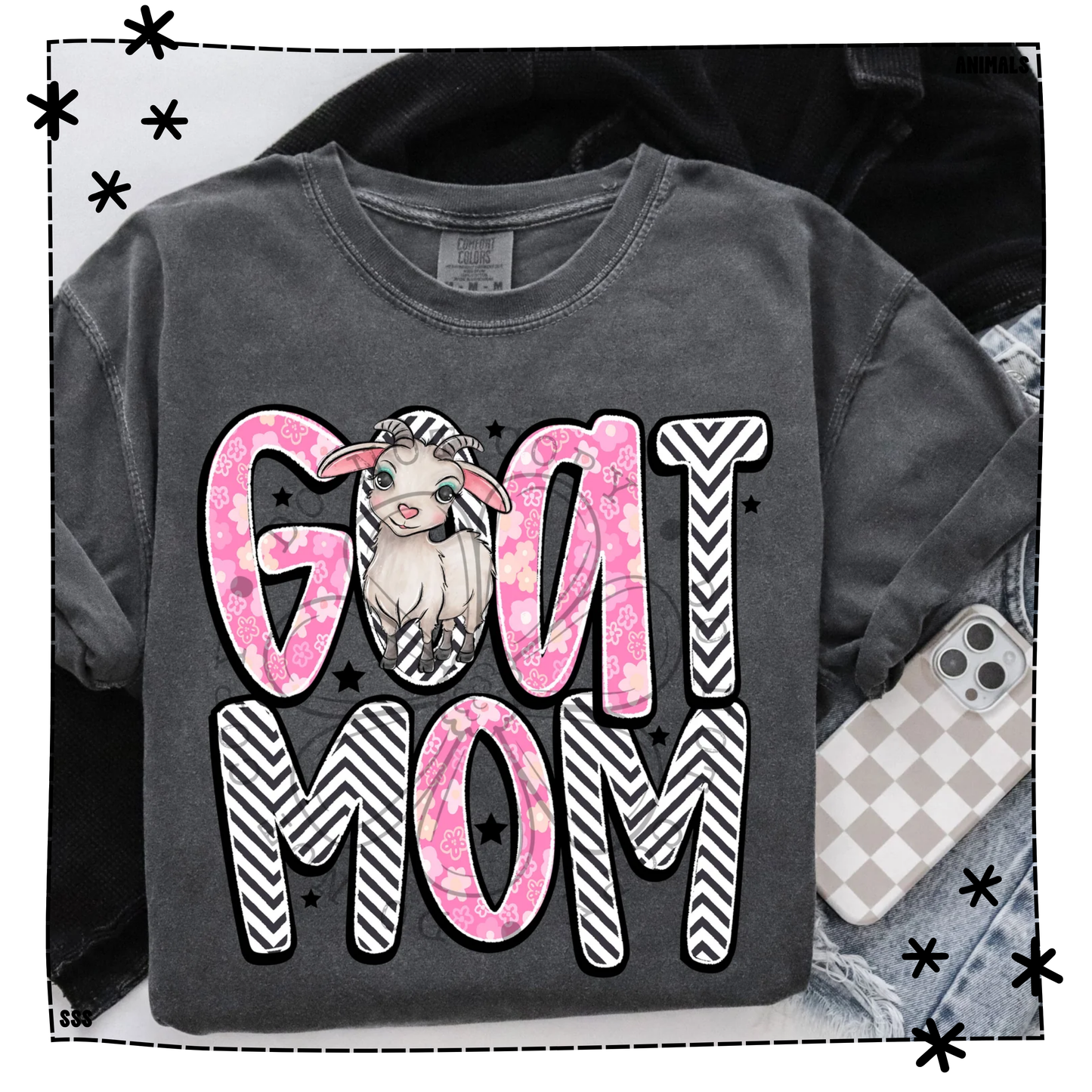 Goat Mom Zig Zag