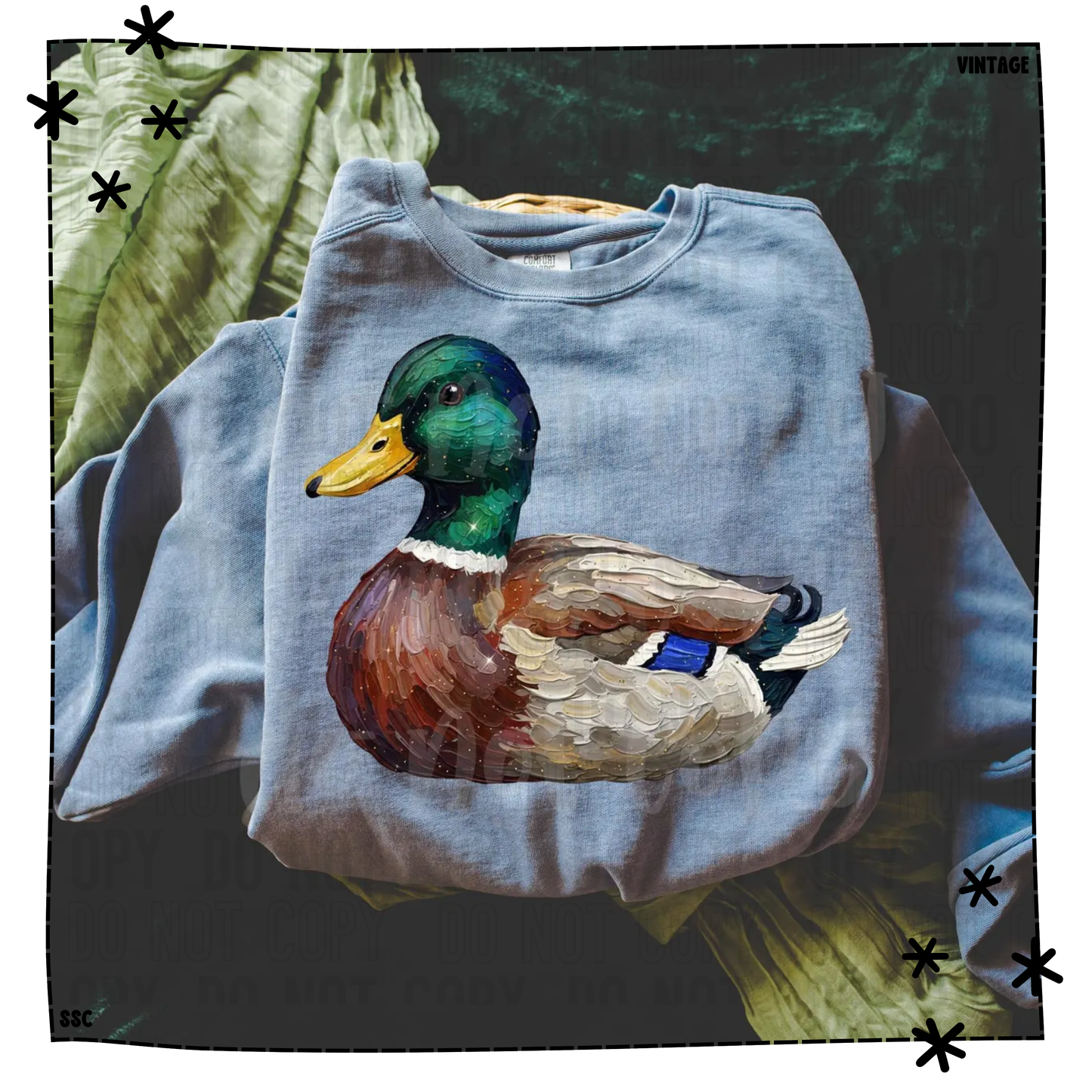 Hand Painted Mallard Duck Vintage