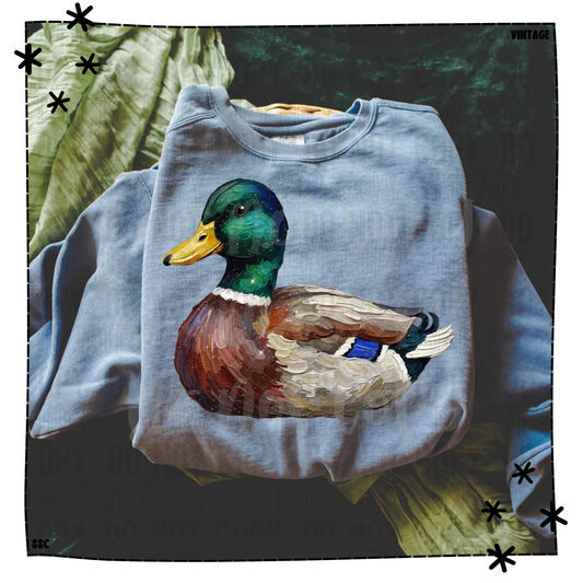 Hand Painted Mallard Duck Vintage
