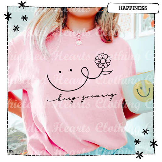 Keep Growing Smile Flower Shirt