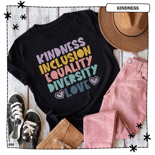 Kindness Inclusion Equality Diversity Love