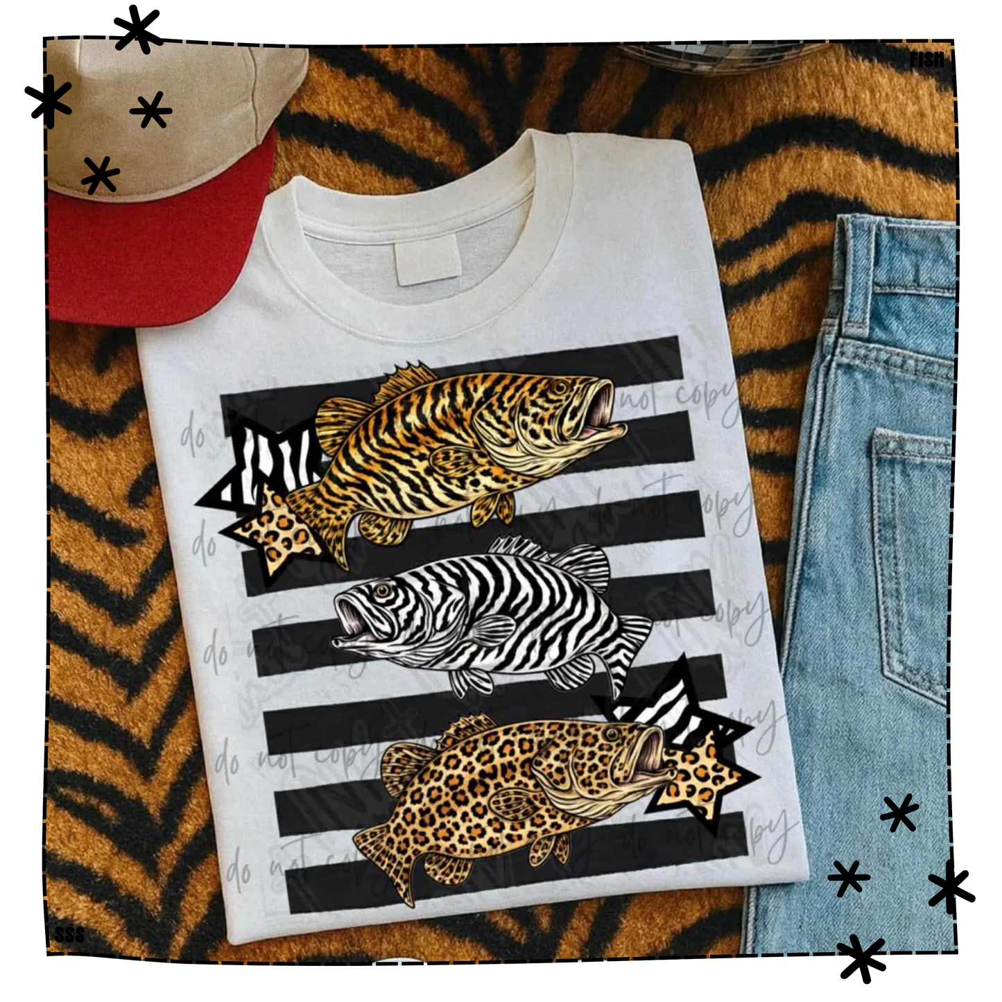 Leopard Zebra Fish Stripe Stars