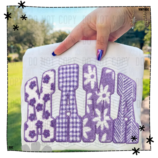 Mama Faux Embroidery