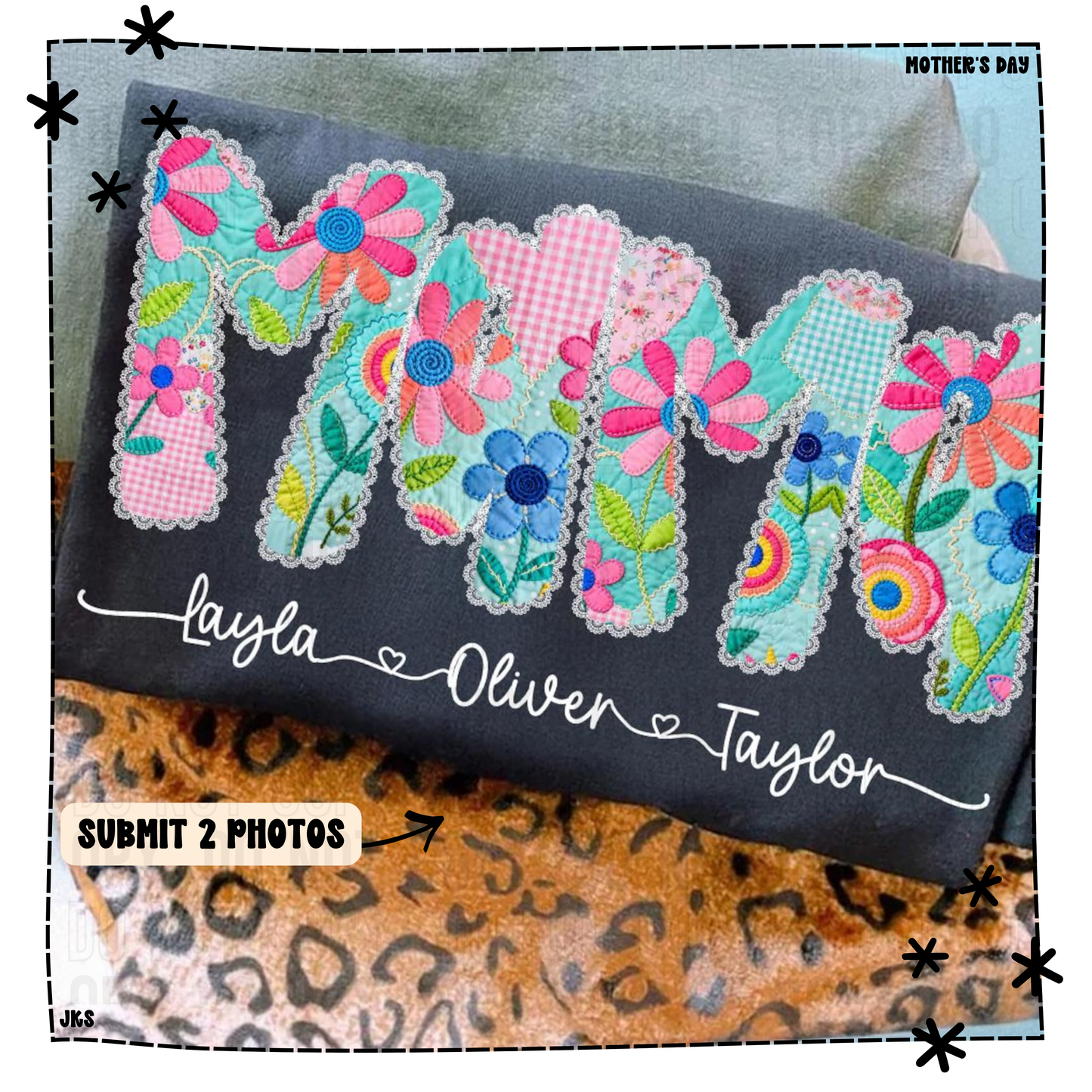Mama Multi Color Floral Patchwork