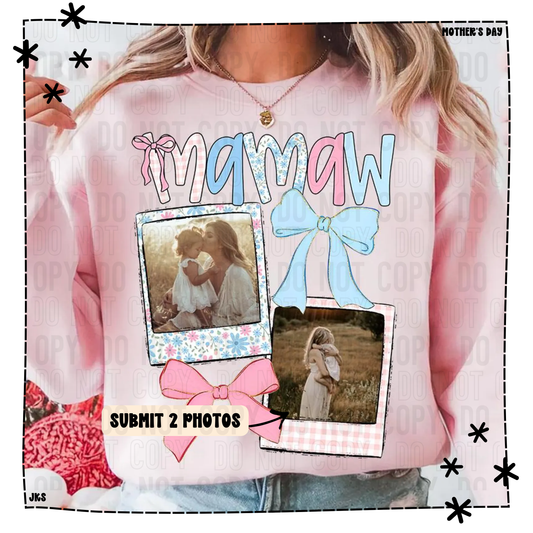 Mamaw Pink And Blue Custom