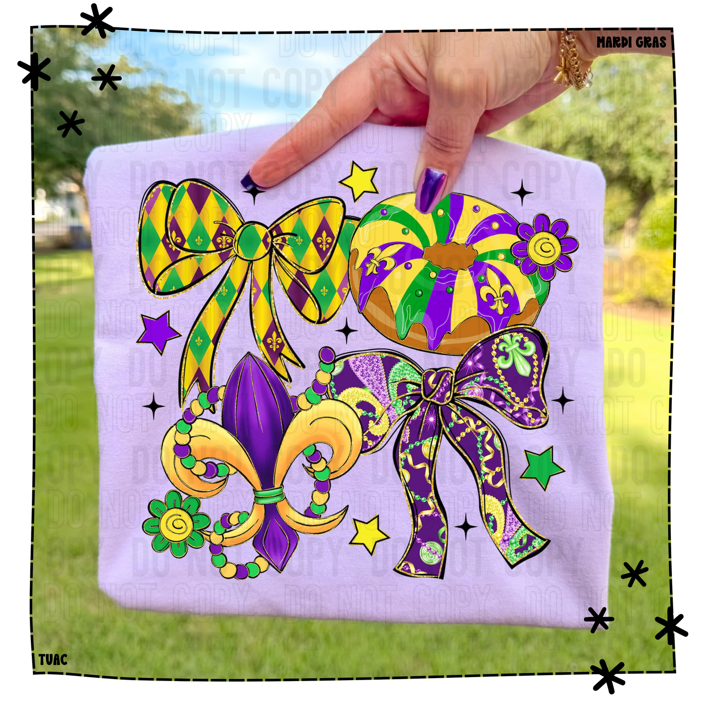 Mardi Gras Coquette King Cake